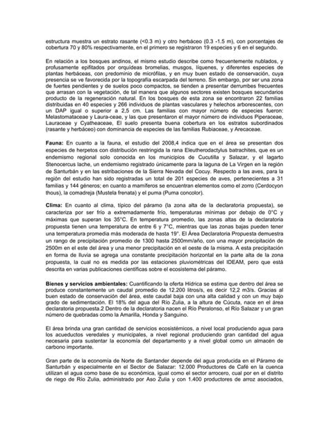 Ecologia De Los Parque Naturales Nacionales De Norte De Santander Pdf