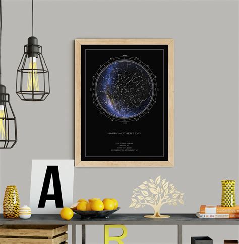 Custom Star Map Realistic Star Map Gift For Husband Gift Etsy