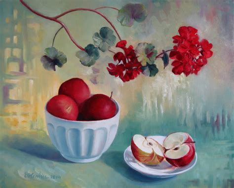 Flowers And Fruits Painting By Elena Oleniuc Artmajeur