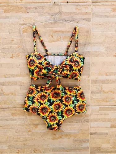 Conjunto De Biqu Ni Girassol Hot Pant Bojo Varias Cor Parcelamento Sem Juros