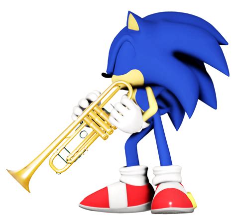 Sonic Plays Trumpet Sfm Render By Cutixemma On Deviantart