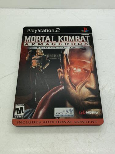 Mortal Kombat Armageddon Premium Edition Sony PS2 W SteelBook Bonus