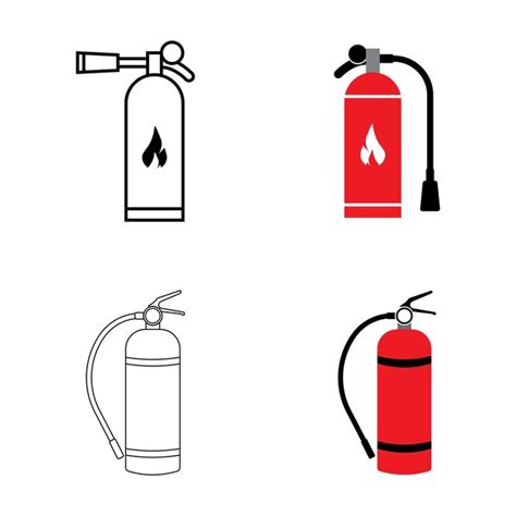 Premium Vector Fire Extinguisher Icon Set Vector Template Illustration Logo Design