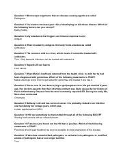 Chapter 7 Infectious Diseases And STI S Pdf Question 1 Microscopic