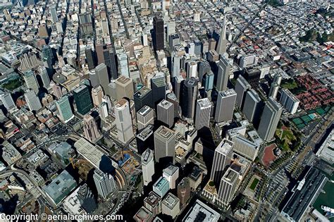 Historical High Aerial Overview Of The San Francisco Financial District