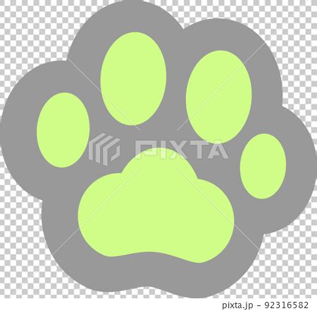 Cat Footprints Green Stock Illustration 92316582 PIXTA