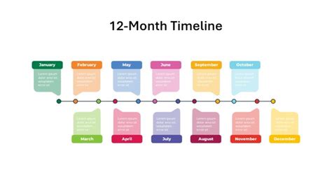 12 Month Timeline PowerPoint Template and Google Slides