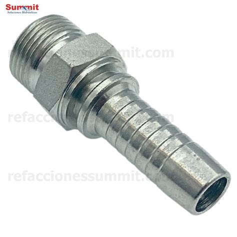 Conector Recto Rosca Cara Plana Macho 3 8 Manguera 1 4