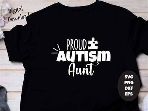 Autism Aunt Svg Proud Autism Aunt Shirt Svg Instant Digital Etsy