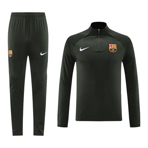 Barcelona Zip Tracksuit Dark Green Gogoalshop