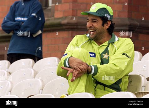 CRICKET Wasim Akram 2 Stock Photo - Alamy