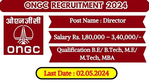 Ongc Recruitment 2024 Notification Out Check Post Salary