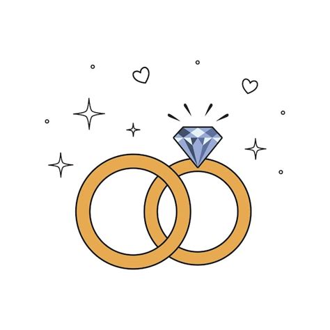 Icono de anillos de boda diseño plano ilustración de vector aislado