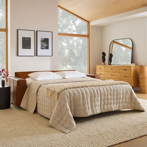 Urban Leather Sleeper Sofa (84") | West Elm