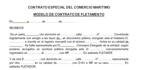 Introducir Imagen Modelo De Contrato De Transporte Maritimo