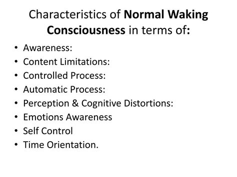 Ppt Consciousness Powerpoint Presentation Free Download Id3460287