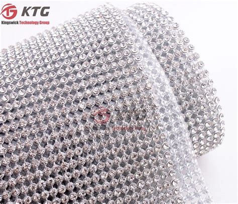 3mm Hot Fix Rhinestone Mesh Silver Aluminium Rhinestones Mesh Hotfix