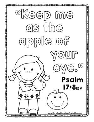 Apple Theme Bible Verse Printables Christian Preschool Printables