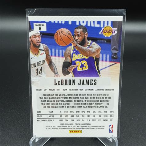 Nba Prizm Basketball Lebron James Flashback Prizm Card Nm Ebay