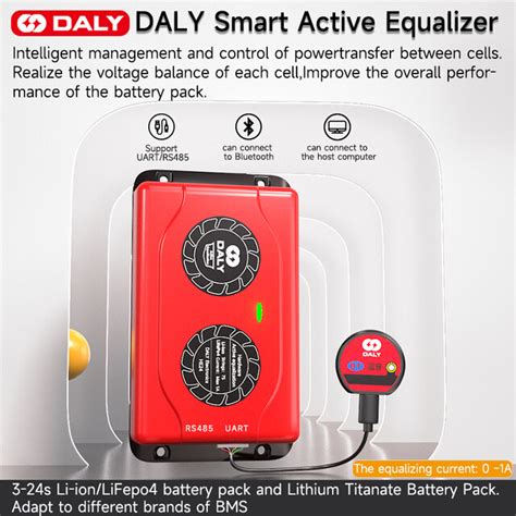 Daly Smart BMS Active Balancer Lifepo4 Batt Equalizer 1A Li Ion BMS