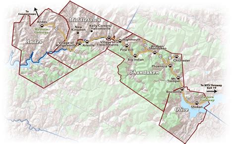 Map Of Catskills Towns Cat S Blog