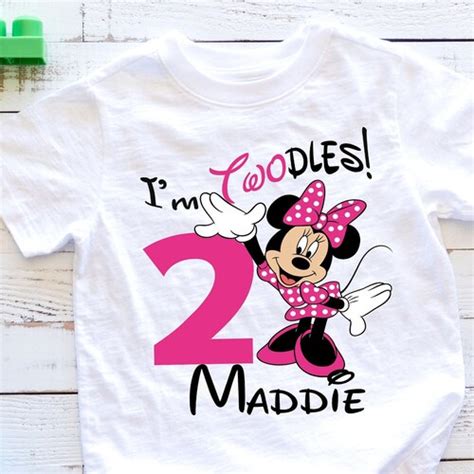 Im Twodles Second Birthday Shirt With Minnie Ears Etsy