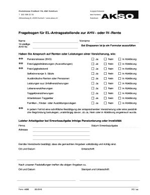 Ausfüllbar Online akso Fragebogen f r EL Antragsstellende zur AHV oder