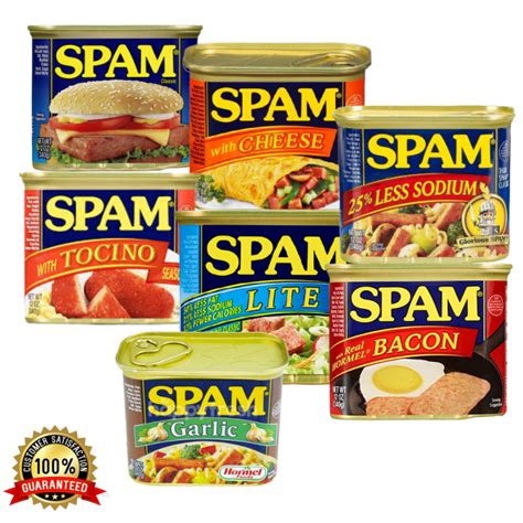 Spam Luncheon Meat Less Sodium Bacon Cheese Classic Garlic Tocino