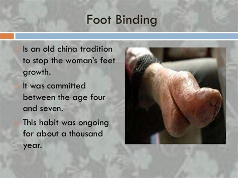 The China Ancient Custom Foot Binding