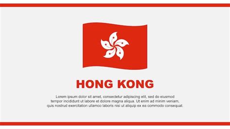 Premium Vector | Hong kong flag abstract background design template hong kong independence day ...