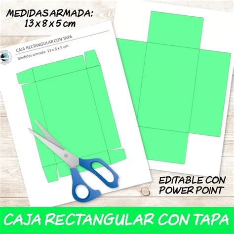 Kit Imprimible Molde Caja Rectangular Con Tapa Editable Meses Sin