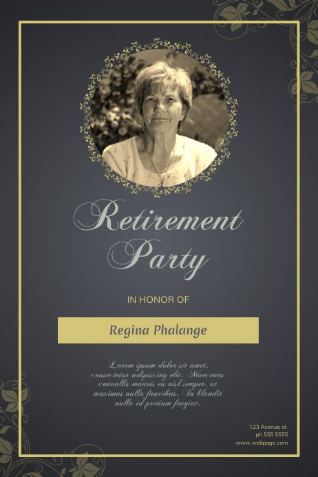 Retirement Party Flyer Template Postermywall