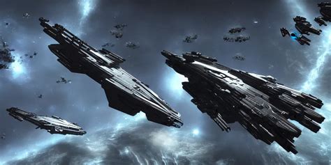 Absolutely Massive Eve Online Spaceship Battle Stable Diffusion