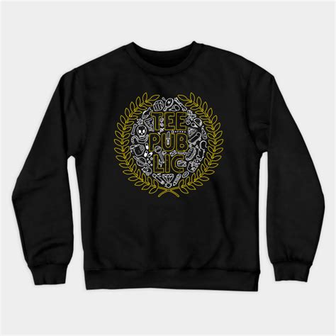 The Official Teepublic Logo Teepublic Crewneck Sweatshirt Teepublic