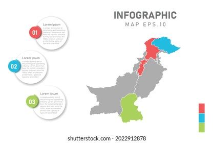 Pakistan Map Infographic Global Business Marketing Stock Vector