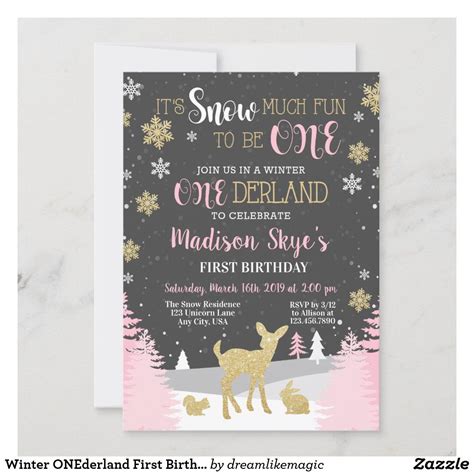 Winter Onederland First Birthday Snow Much Fun Invitation Zazzle Artofit