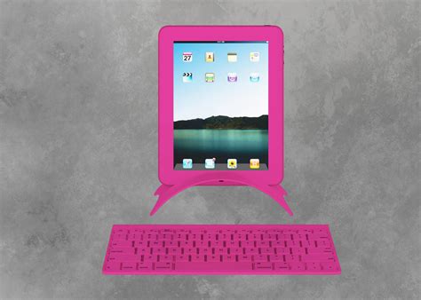 Pink Tablet Prop With Pink Stand And Keyboard 3 Sets Per Box Turboprops