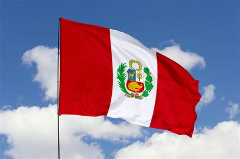 Flag Of Peru Peru S National Symbols Peruvian S Flag Isolated On A