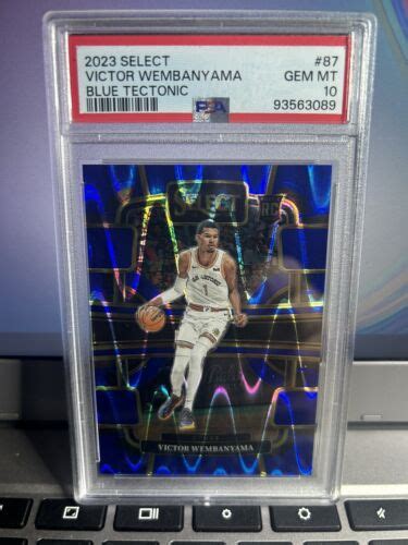 2023 Select 87 Victor Wembanyama Blue Tectonic 99 PSA 10 Gem Mint RC