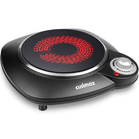 Buy Hot Plate CUSIMAX Portable Electric Hob Single Ceramic Burner W Infrared Cooktop For