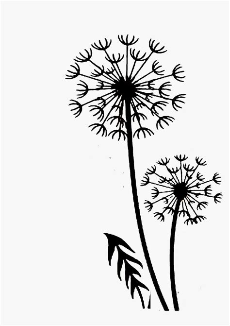 117 Dandelion Stencil Dandelion Template Printable