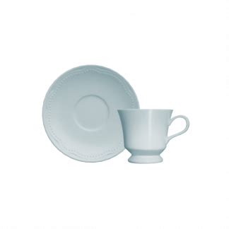 Kit de 6 xícaras de café 6 pires Cottage azul Germer