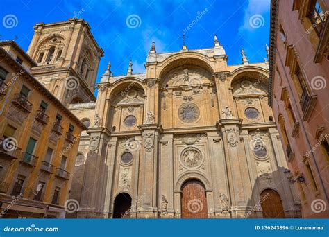 Granada Cathedral Facade in Spain Stock Photo - Image of building, catholic: 136243896