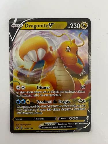 Card Pokémon Dragonite V Original Copag Promo Frete grátis