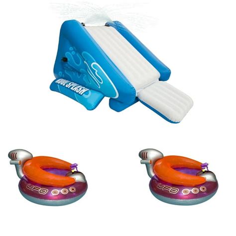 Intex Kool Splash Inflatable Pool Water Slide And 2 Swimline Inflatable