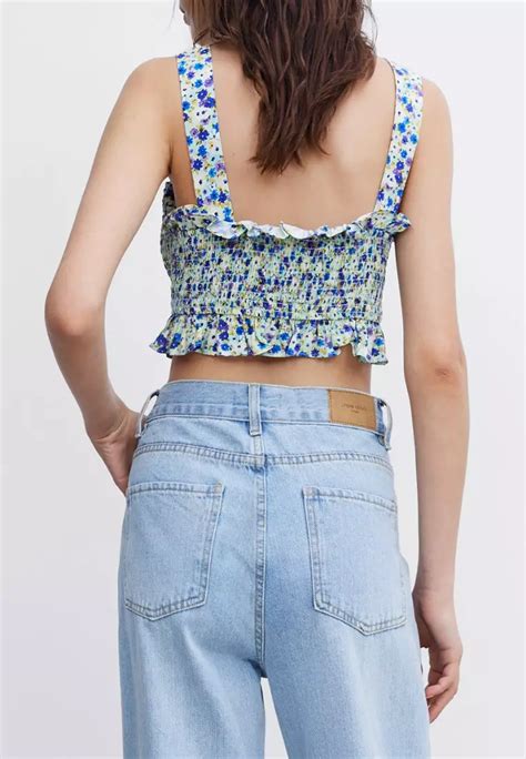 Buy Urban Revivo Floral Print Shirred Cami Top Online Zalora