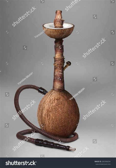 Hookah Shisha Made Natural Coconut Bamboo Stock Photo