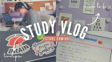 Study Vlog Estude Comigo Youtube