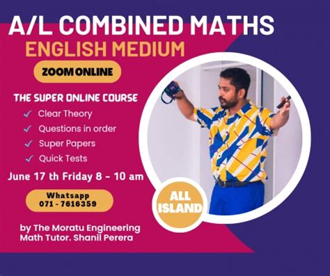 2024 A L Combined Maths English Medium Combined Maths A L Science