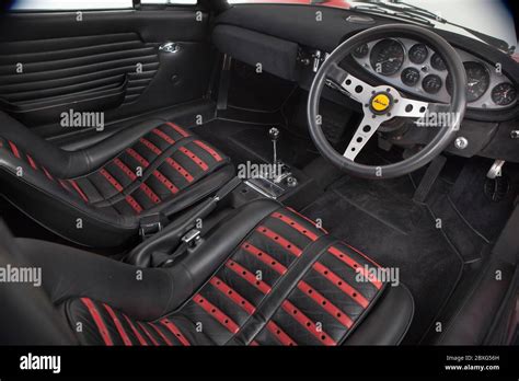 Ferrari Dino 246 GTS interior Stock Photo - Alamy